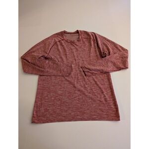 Lululemon Metal Vent Men's Medium Long Sleeve Shirt Red Athletic Athlisure Gym